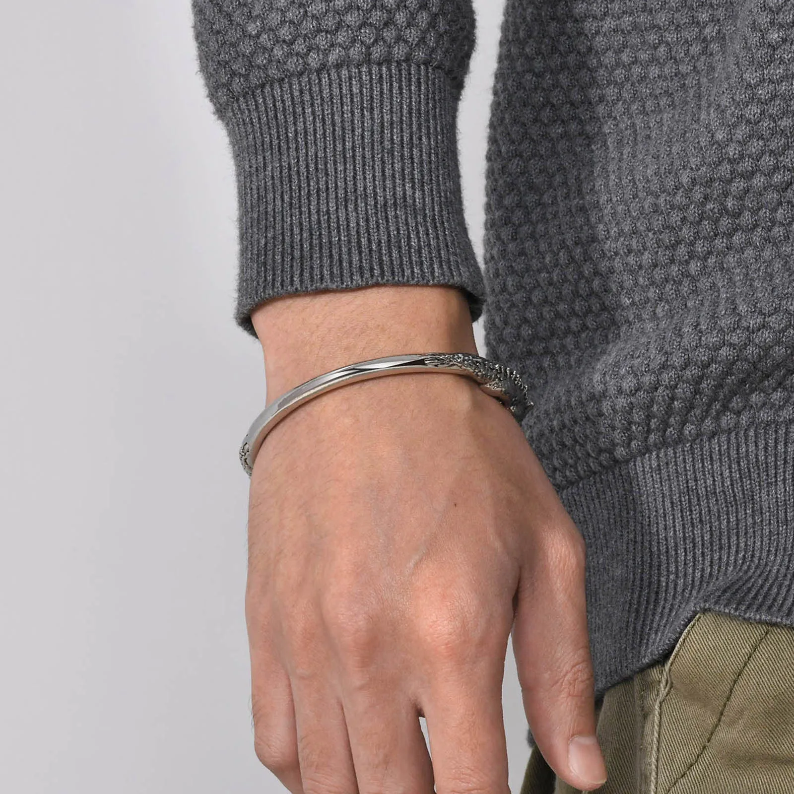 Bracelete Masculino em Aço Dragon - Image 3