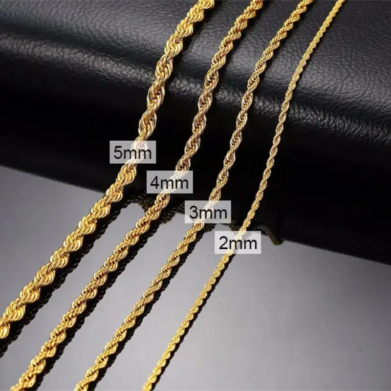 Corrente Masculina Trançada 40cm em Aço Inoxidável - Image 5