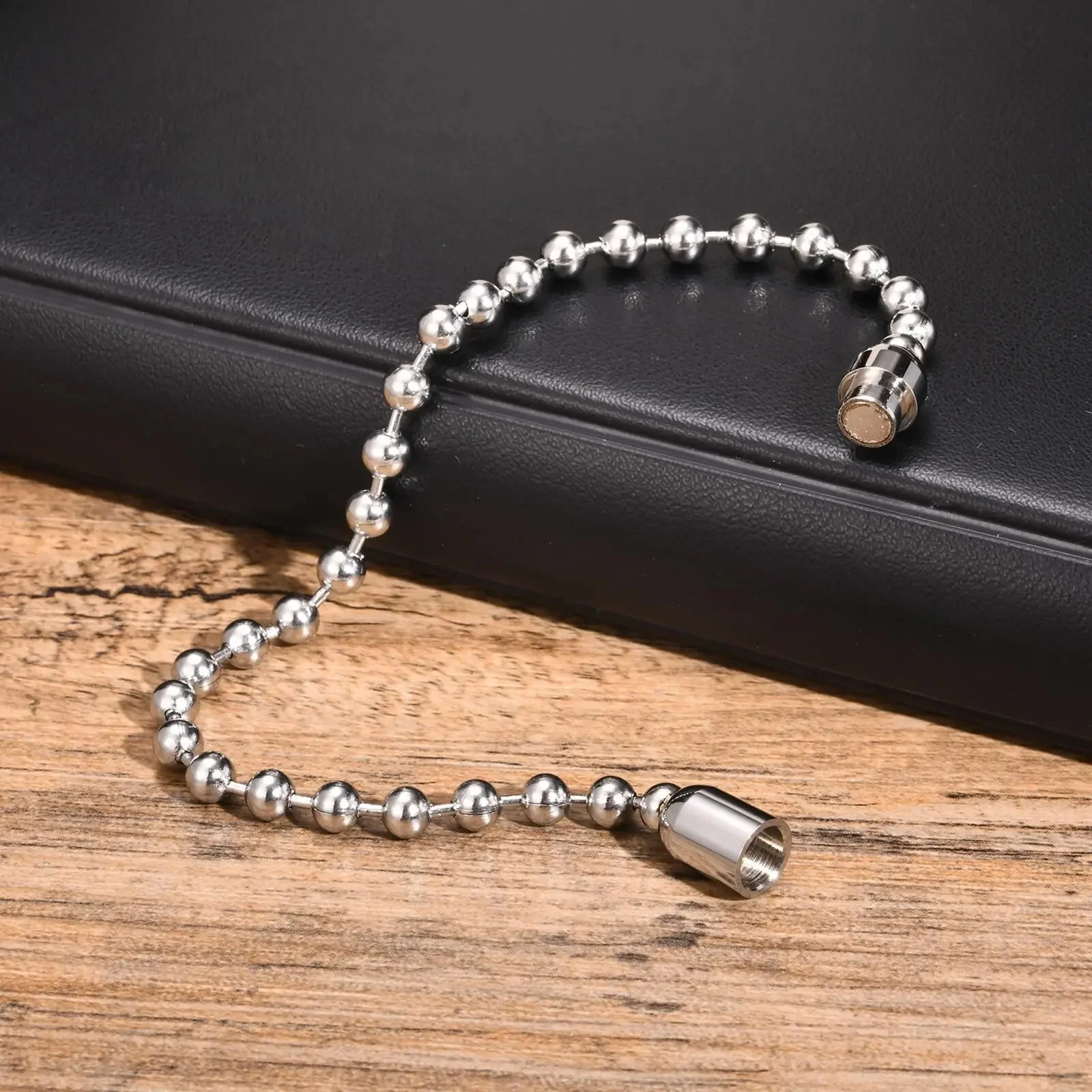 Pulseira Masculina Clássica Frisado Aço Inoxidável - Image 3