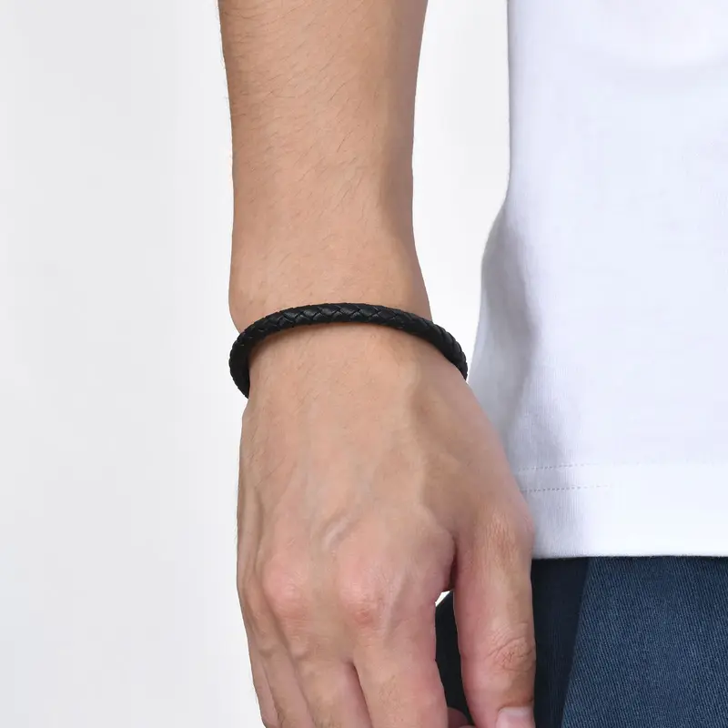 Pulseira Masculina em Couro Slim - Image 3