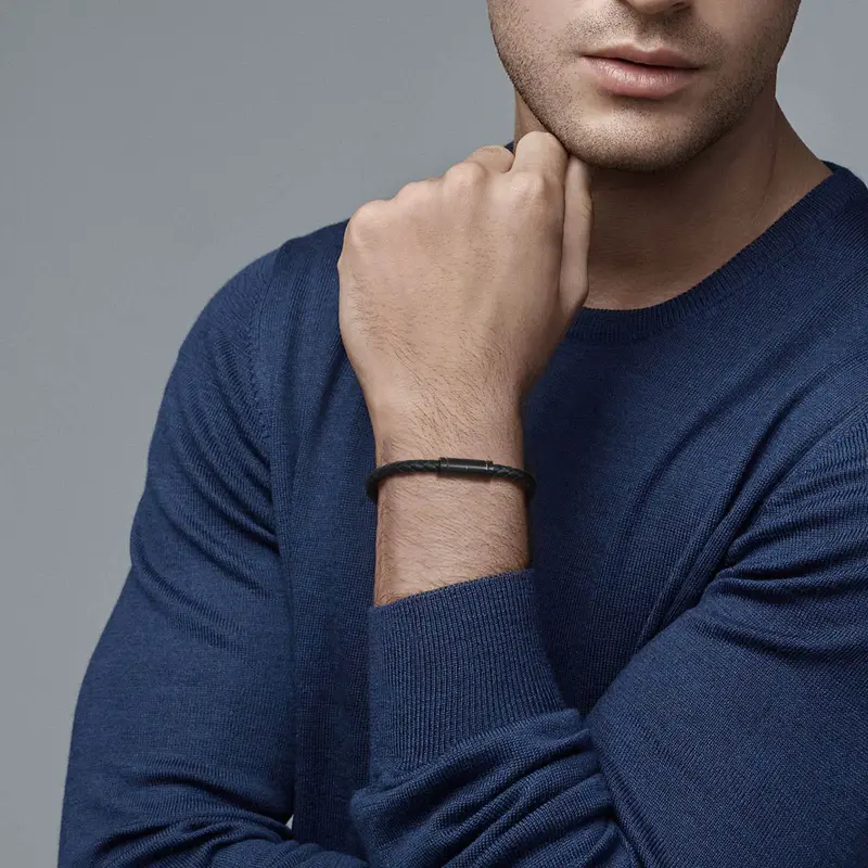 Pulseira Masculina em Couro Slim - Image 4