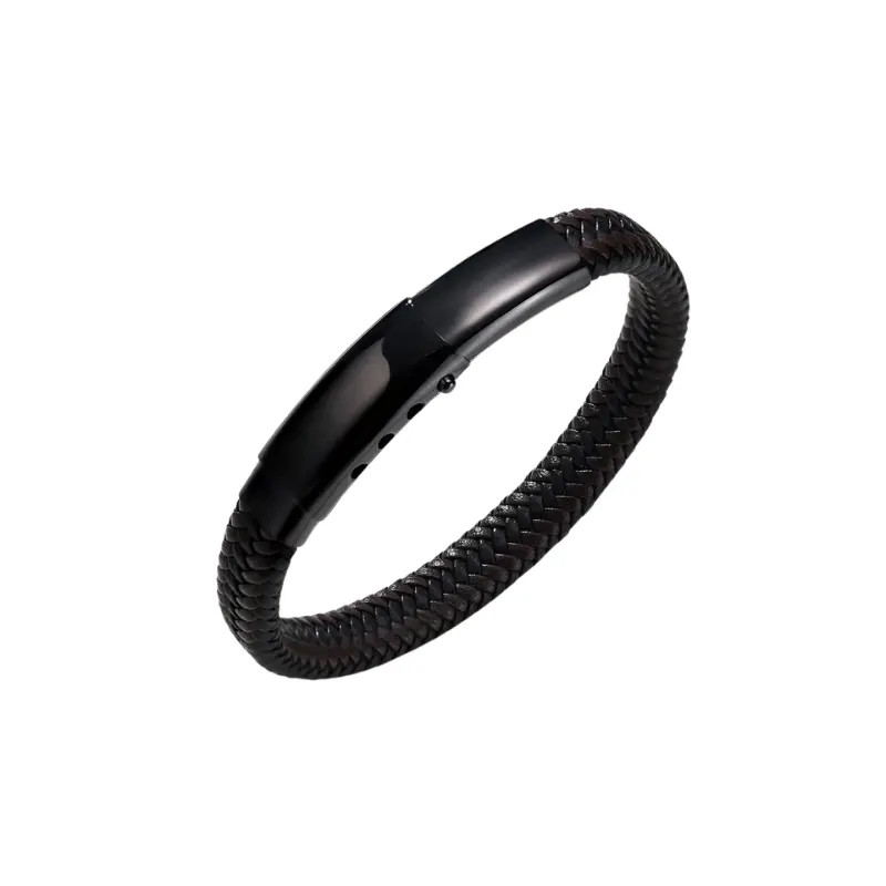 Pulseira Masculina em Couro Trançado - Image 4