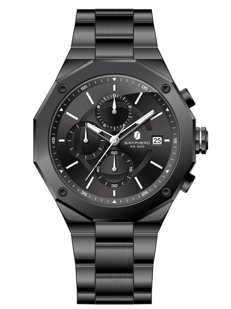 Relógio Masculino Aço Inoxidável Sapphero - Image 6