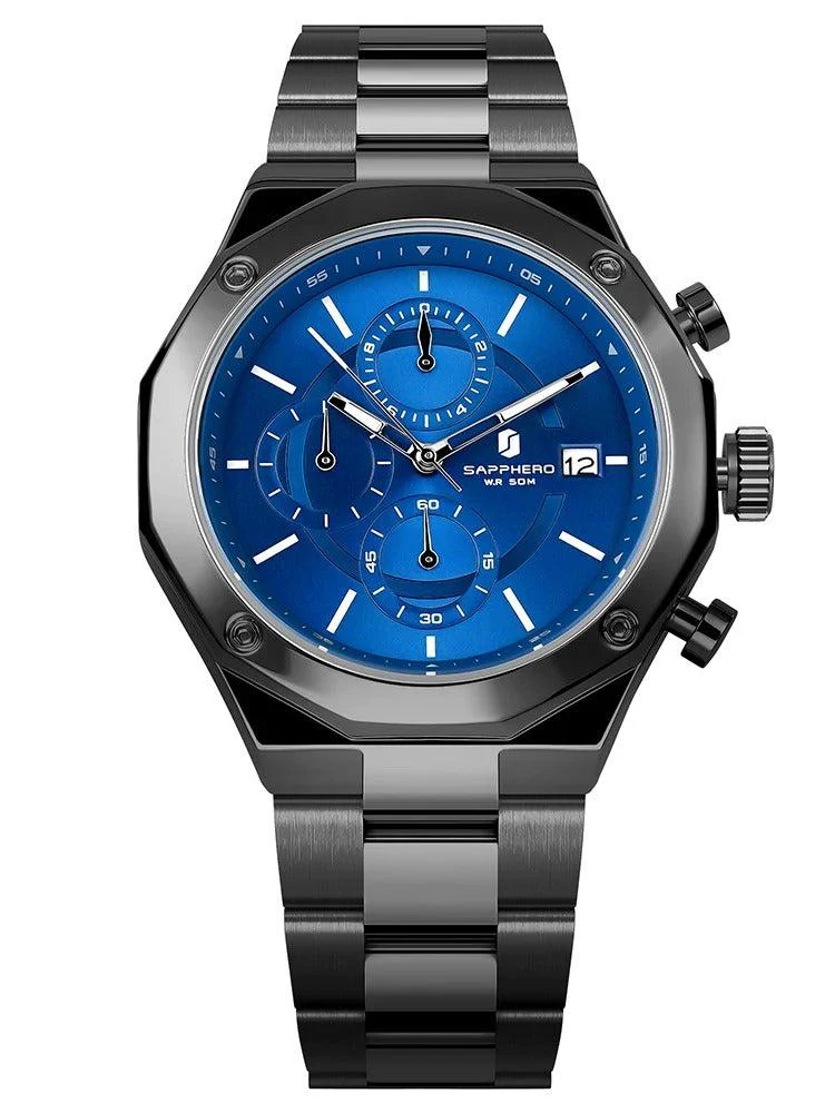 Relógio Masculino Aço Inoxidável Sapphero - Image 9