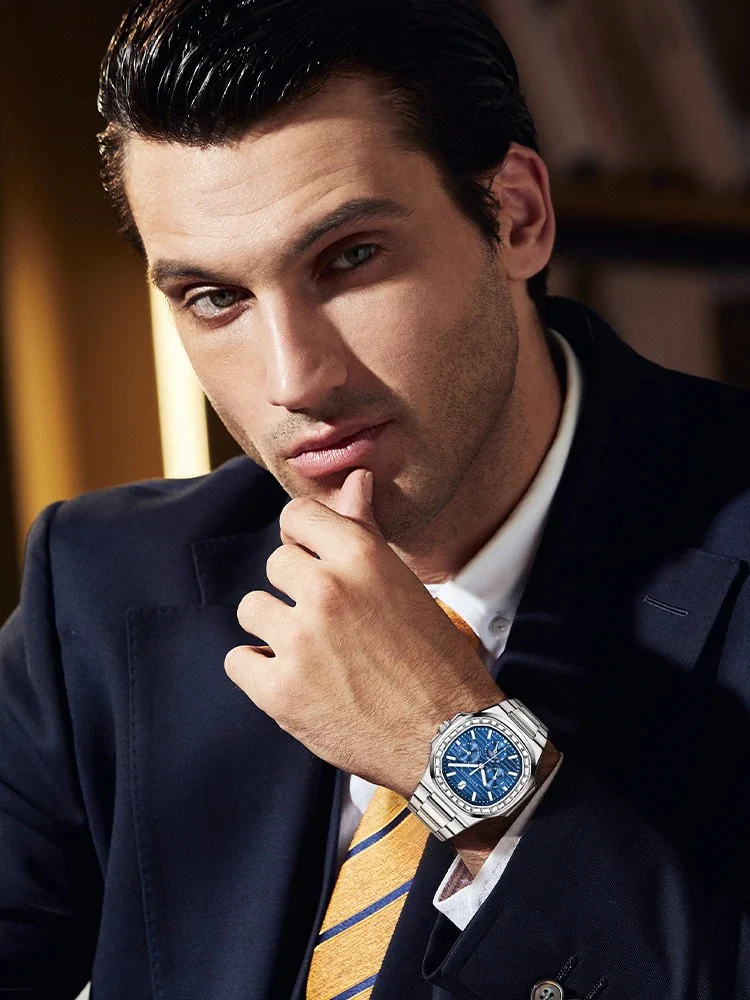 Relógio Masculino Quadrado Aço Inoxidável Elegance - Image 5